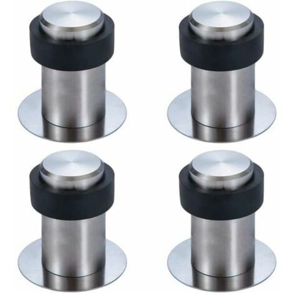 6 cm gulvlim i rustfritt stål dørstopper dørstopper dørstopper (pakke med 4)-6 cm