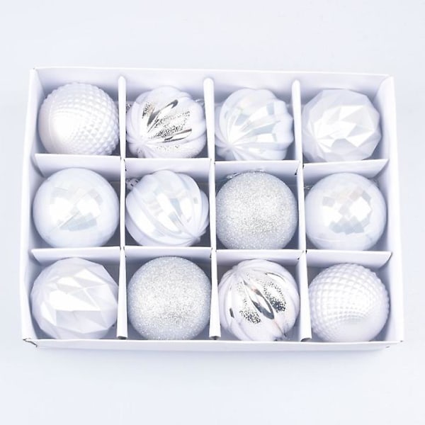 Presentdekoration juldisplay bollar silver