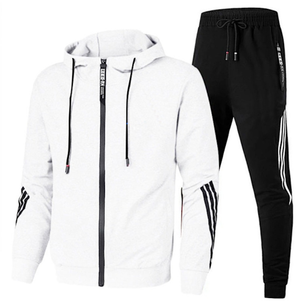 Miesten verryttelypuku Athletic Sports Casual Full vetoketjullinen collegepuku M