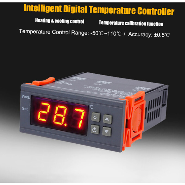 Termostat digital mikrocomputer temperaturkontrolkontakt (110V-220V),