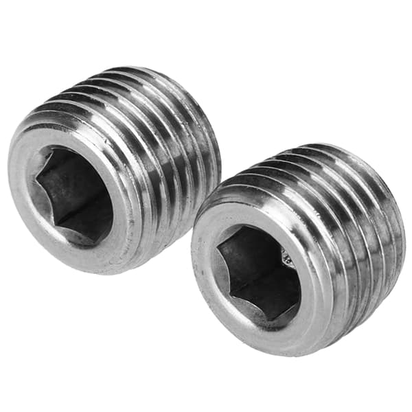 2 STK 1/4in NPT Han Gevind Rørprop Rustfrit Stål Indvendig Sekskant Fitting Universal