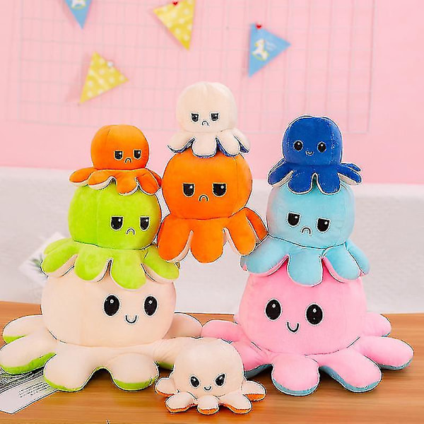 Flip Octopus, Dobbeltsidet Flip Doll Light blue-pink 50*50*50CM