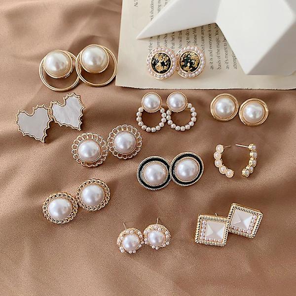 Ørering Pearl Geometry Stud piger&#39; Modesmykker Ac3576 A60