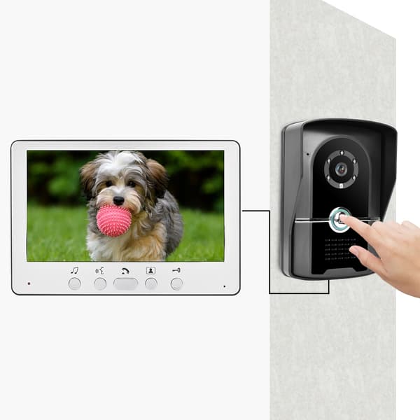 7 tommer TFT LCD Kablet Video Dørtelefon Intercom System IR Nattesyn 110-240V US