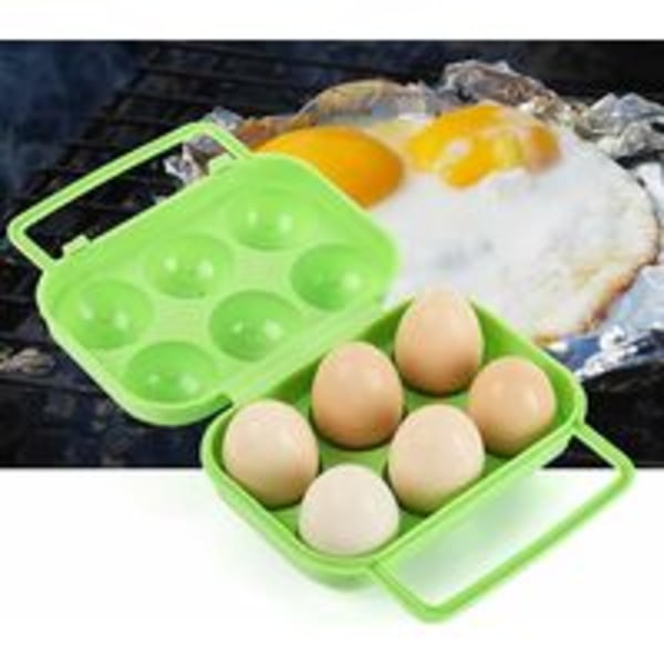 2 stykker bærbar plast eggholder, eggboks, eggboks bærbar sammenleggbar eggboks Eggoppbevaringsboks Contai