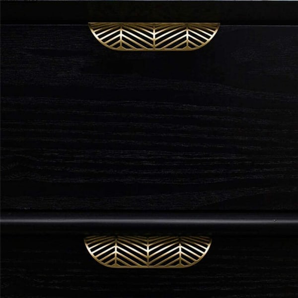 2 kpl Light Luxury Kaapin oven kahva Tyhjä Strand Suuri Lehtimuotoinen Laatikon Kahva Vedä Vaatekaappi Kaappi Oven Kahva Sui