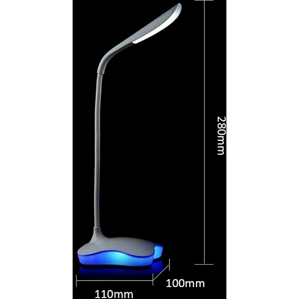 Neliapila LED-pöytävalaisin, opiskelijoiden silmiensuojauspöytälamppu, USB ladattava kaksikäyttöinen asuntolalamppu, sininen valo