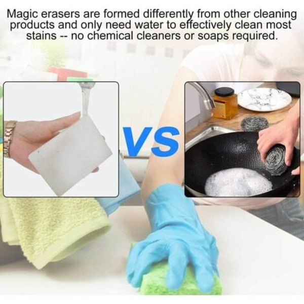 Magic Cleaning Svamp, 50 Pack Magic Eraser Melamin Skum rengøring Pad - Eraser Svamp til alle overflader - Badeværelse, Køkken