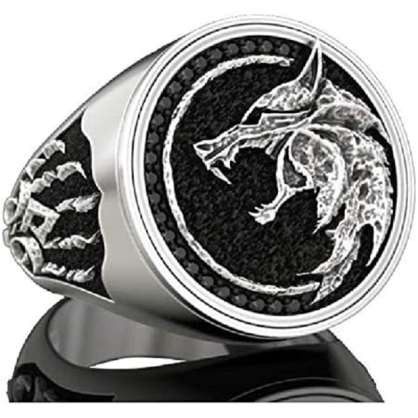 The Witcher Hunter Wolf Head Ring Vintage dominerende guld