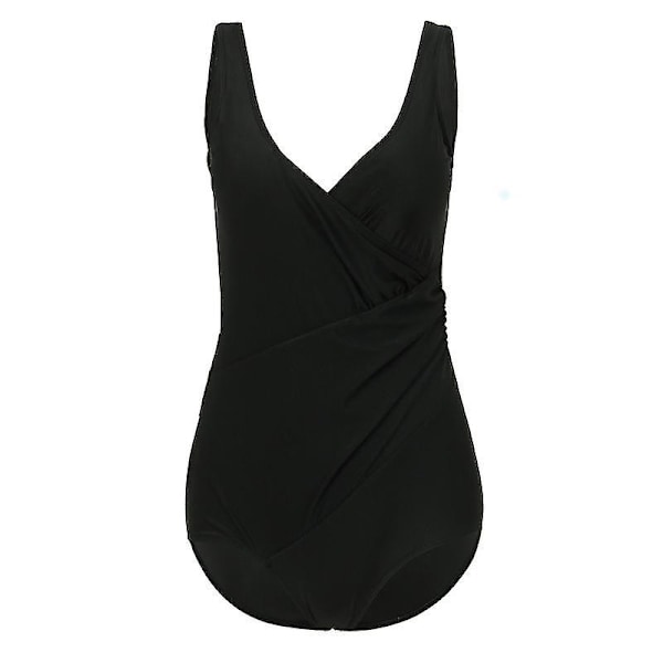 Naisten topattu uimapuku yksiosainen uimapuku uimapuku Black 4XL