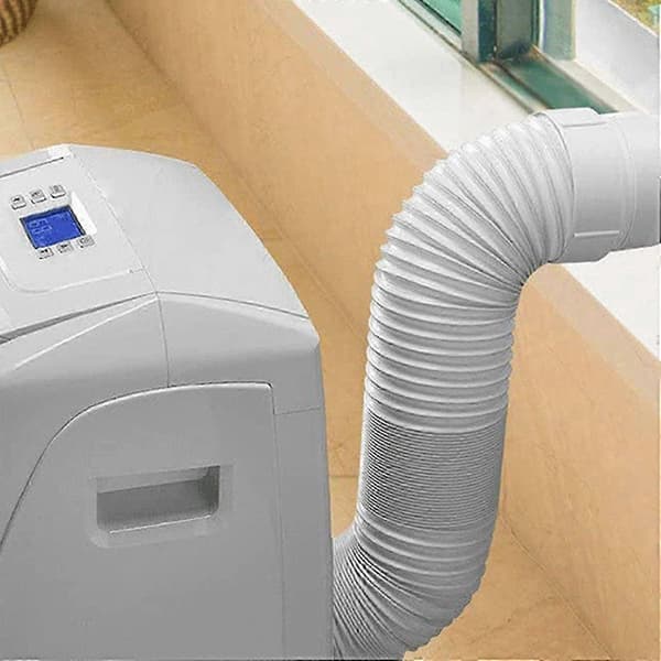 Bærbart AC vindueskit med aircondition-slangeadapter, justerbar udluftningsforbindelse og tætningsplade