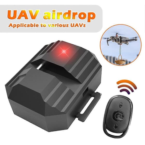 Drone Airdrop Kaster System 2.4 Fjernkontroll Generell Nyttelast Levering Kaster Luftdropper Enhet Drone Tilbehør Svart