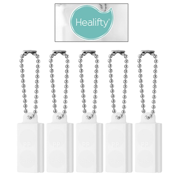 Healifty 5 stk Høreapparatforsterker Plast batteriholder Oppbevaringsboks Boks batteriholder med nøkkelring