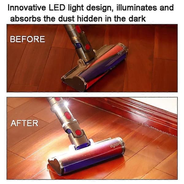 For Dyson V7 V8 V10 V11 V15 Støvsuger Sugehodeadapter med LED-lys Not Specified