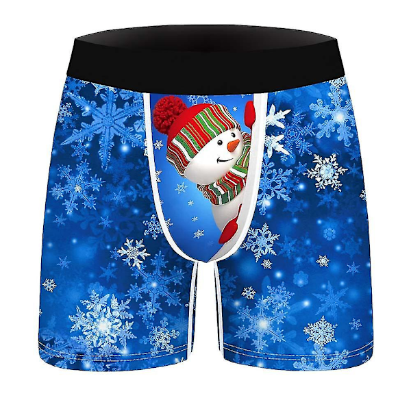 Christmas Boxers Shorts Truser Herre Trunks Undertøy D 2XL