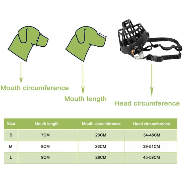 3# mundomkreds 26cm sort næseparti reflekterende bælte specielle kæledyrsartikler,