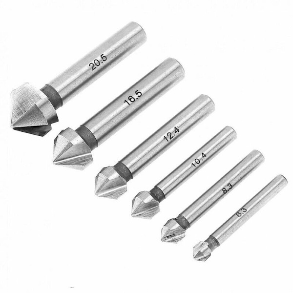 HSS 6542 90° konisk bor Forsenking forsenket vriderbor sylindrisk avgradingskutter for tremetall PVC-maskin
