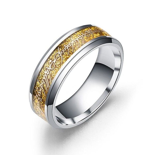 Midi Rings Tungsten One Ring Of Power Gull Blå The Movie Of Ring For Kvinner Menn Lovers Smykker Ringer Gold