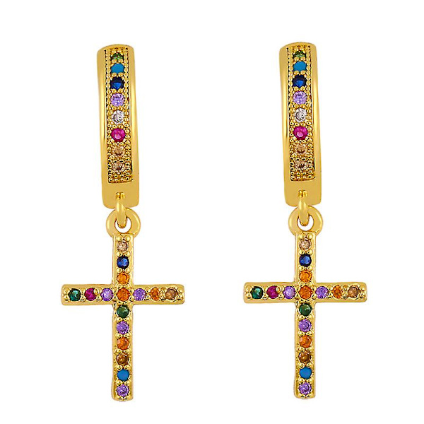 Korvakorut Vintage Zircon Cross Muotikorut Ac9347 cross