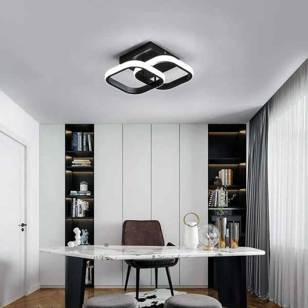 BETTE-riippuvalaisin, moderni 22 W LED-kattokruunu akryylista 2 neliötä, ruokasaliin, keittiöön, studioon, viileä