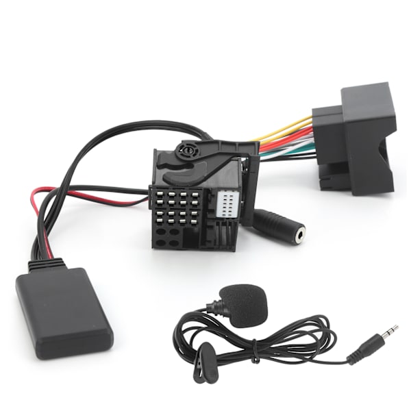 Bluetooth 5.0 lydadapter med mikrofon 150 cm AUX-kabel kompatibel med E60 E63 E64 E65 E66 E87