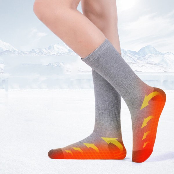 Oppvarming av varme sokker, lading av fortykkende varmesokker (enkeltgrå sokker),