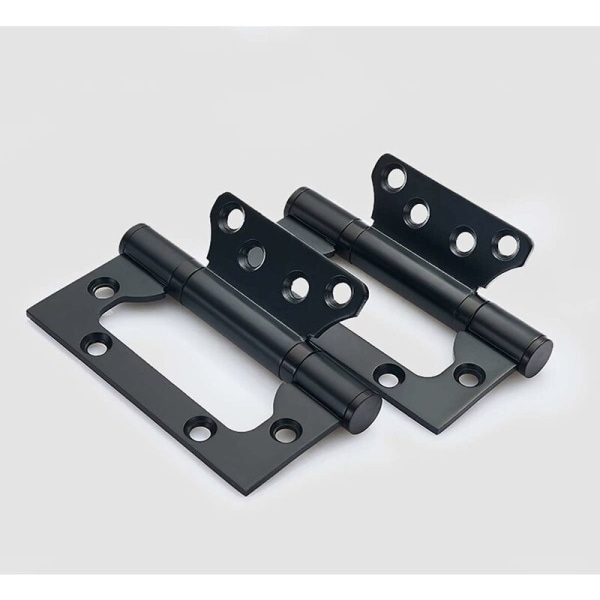3 stk rustfrit stål hængsler, rektangulære blade 100 mm dørhængsler,