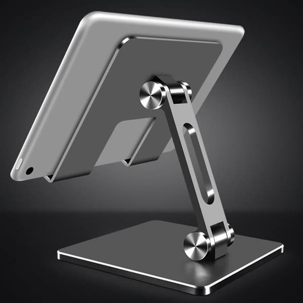 Multi-vinkel Justerbart Hopfällbart Aluminium Tabletstativ Hållare för Hemmakontor Resor MT134 Grå