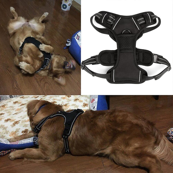 No-pull Hundesele Polstret Justerbar Pet Vest Sele Clip Sele