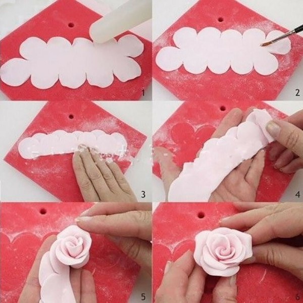 Stykker Alt-i-ett Rose Flower Fondant Kake Trykkpresse Form Cookies Form