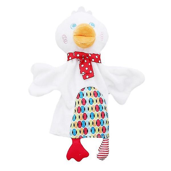 Nya Hot Large Dog Söta barn Kid Djur Hand handske Puppets Plysch Toy Learning Story White