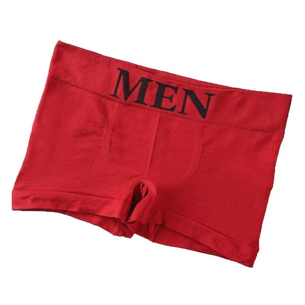 Män Letter Shorts Soft Comfort Underkläder Kalsonger Red