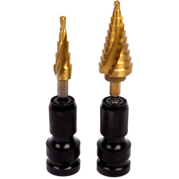 Hexskaft Flöjt Spiral Flöjt Bits för trä, stål, aluminium, metall - Hålsåg - Kobolt - 6542 Triangulär skaft Spiral Fl