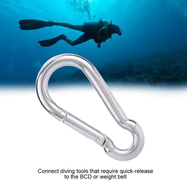 Dykutrustning Fjäder Snap Hook Karbinhake Säker Bekväm