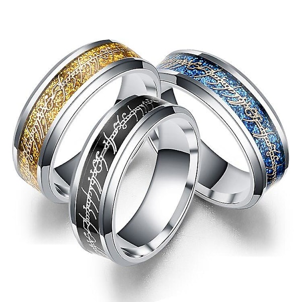 Midi Ringar Tungsten One Ring Of Power Guld Blå The Movie Of Ring För Kvinnor Män Lovers Smycken Ringar Blue
