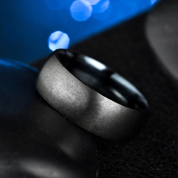 Ring Wide Band Creative Titanium Stål Ensfarvet smykketilbehør til mænd US 10