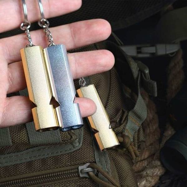 Kpl Survival Whistle, kaksiputkinen alumiininen hätäpilli, hätämerkinantopillit Camping Lifeguard Exploralle