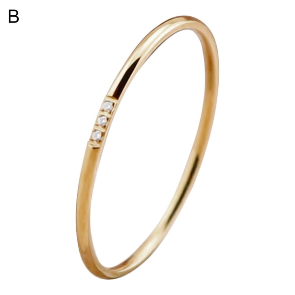Kvinnor Ring Levande Färg Rostsäker Titan Stål Kvinnor Bröllopsceremoni Glittrande Ring För Kvinna US 8 B