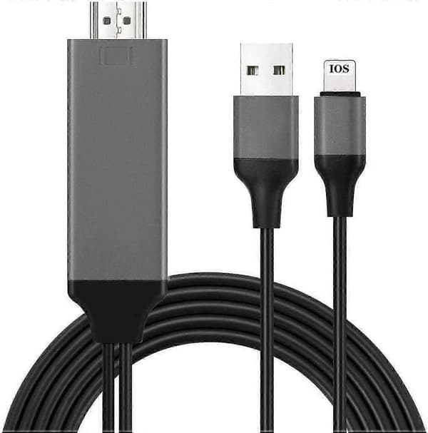 HDMI-sovitinkaapeli iPhonelle televisioon, 1080p HDTV digitaalinen HDMI-sovitinkaapeli HDMI
