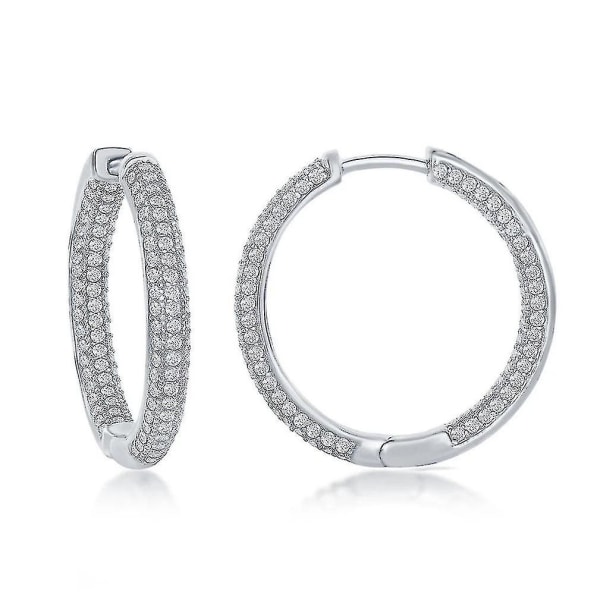 øredobber Fine Zircon Embedded Platinum Jewelry For Party