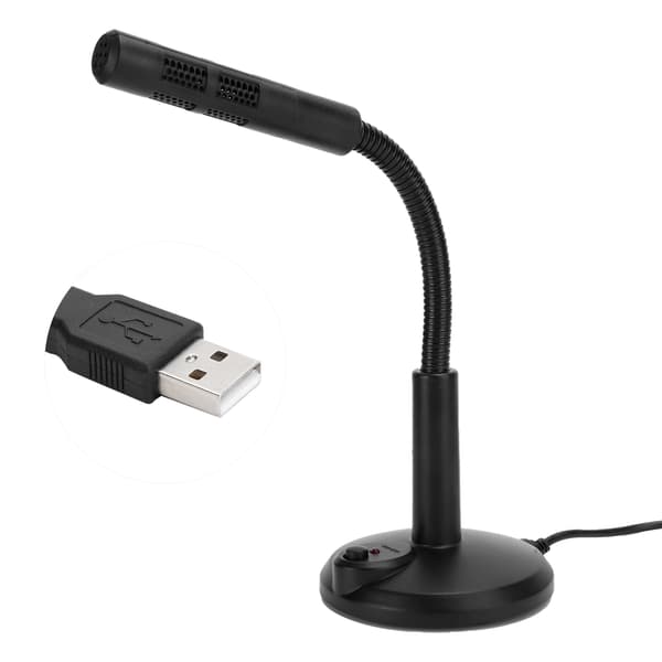 USB-mikrofon Justerbar slange Stasjonær PC Direkte sending Forretningskontor Gaming M-309