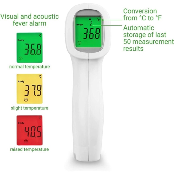 TM A79 Berøringsfrit infrarødt termometer, termometer, berøringsfrit pandetermometer til voksne, børn og babyer，