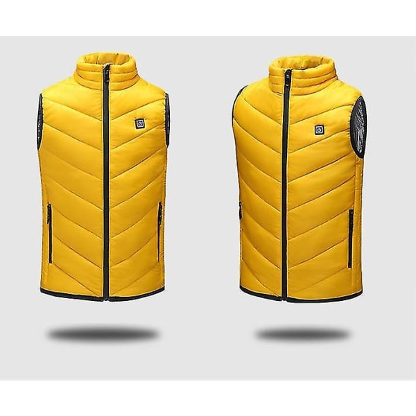 Uppvärmd väst, unisex uppvärmda kläder för barn 140cm Yellow