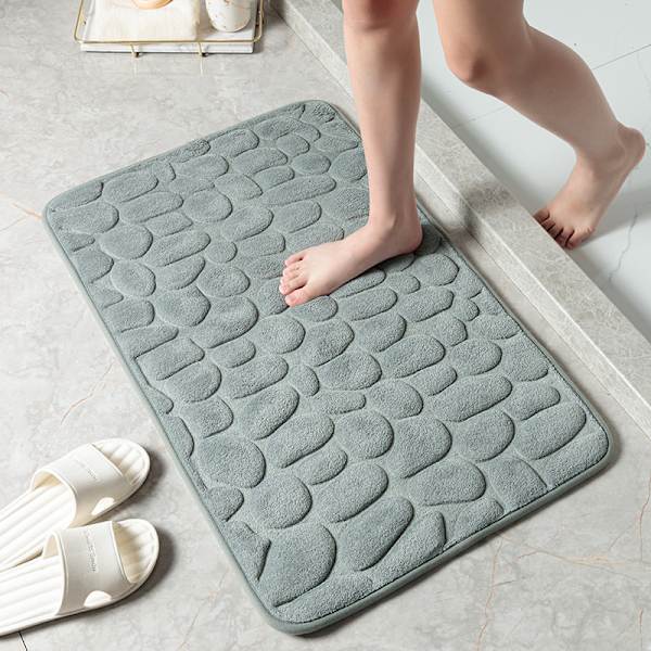 Pebble Waffle Gulvmatter (grå, 40*60 cm)