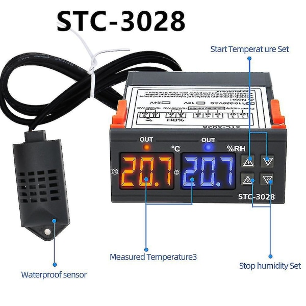 Stc-1000 Stc-3000 3008 3018 3028 digitaalinen lämpötilansäädin Stc-8080a+ Stc-200 Stc-100a lämmönsäädin 110-220v 10a STC-3000  220V