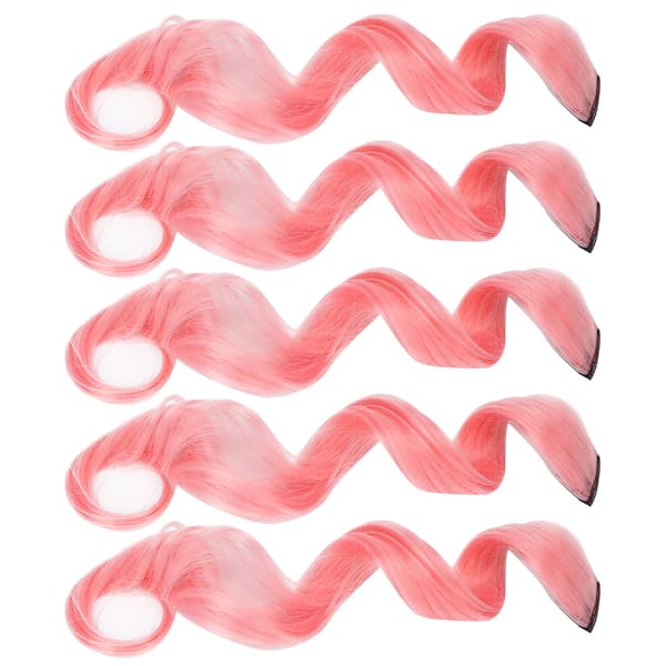 5 stk. Sakura Pink Clip-in Hår Extensions til Cosplay Fest
