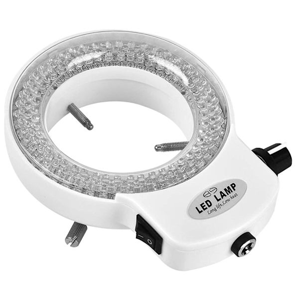 144 Led Ring Light Beads Lyskilde Lysende Justerbar Ring Lampe Til Stereo Mikroskop (hvid) Cisea