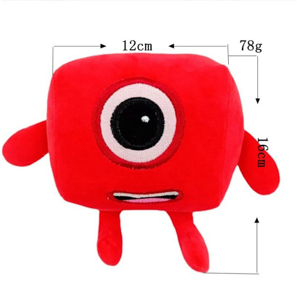 Numberblocks plysj leketøy animasjonsdukke for barn One-1