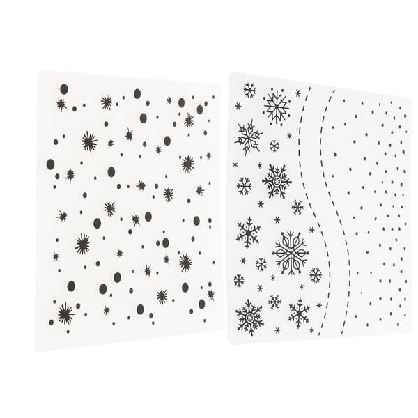2 stk. Plastpregefolder DIY Kortlaging Papirkunst Scrapbooking Preget mal