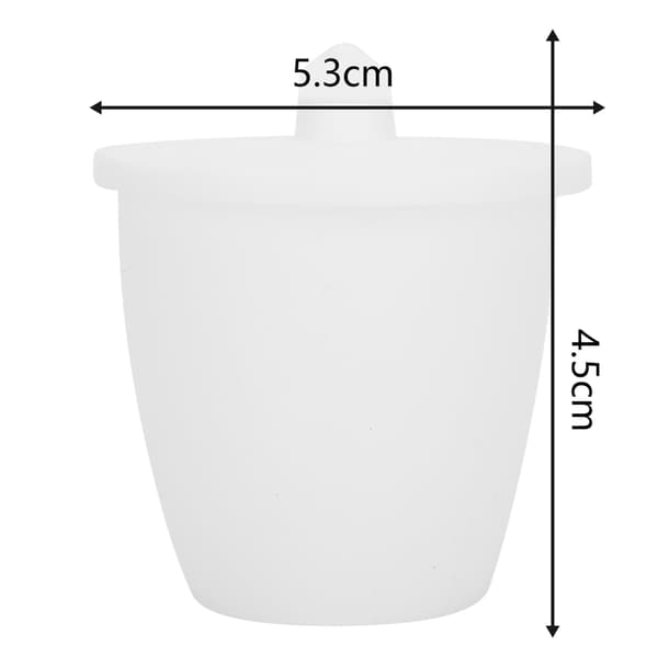 Laboratoriedigel Høyformet PTFE-digelkopp med lokk Eksperimentmaterialer 30ml
